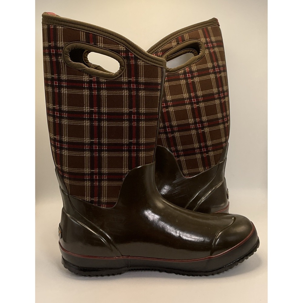 BOGS Classic Winter Plaid Neo-Tech Women's Waterproof Snow Rain Boots ~ Size 12 - Picture 4 of 9